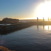 San Francisco Lands End Sutro Bath Sunset