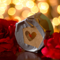 valentine's day heart shaped bokeh